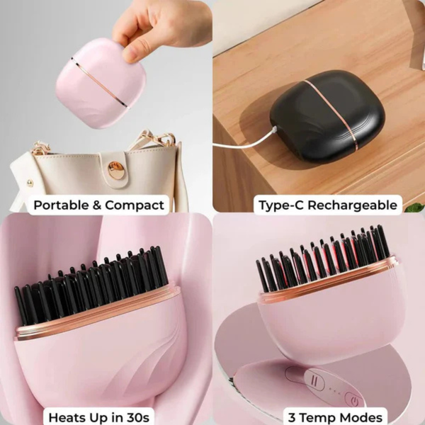 Mini Wireless Straightener Comb
